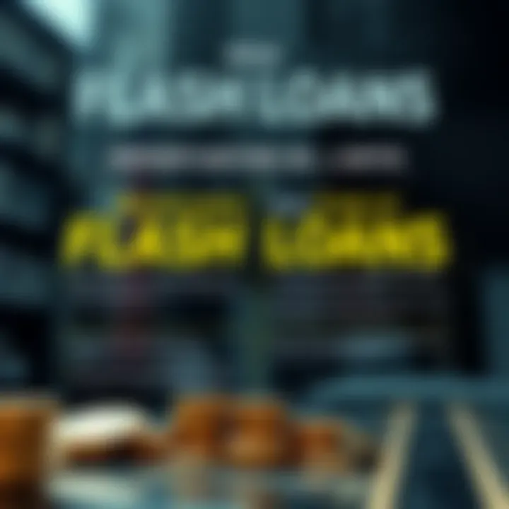 Graphic showing the advantages and disadvantages of utilizing flash loans