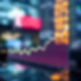 Graph showing the fluctuation of cryptocurrency prices in euros over time