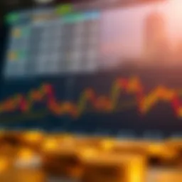 Graph illustrating cryptocurrency trend analysis