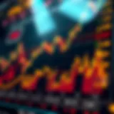 Intricate cryptocurrency price chart analysis