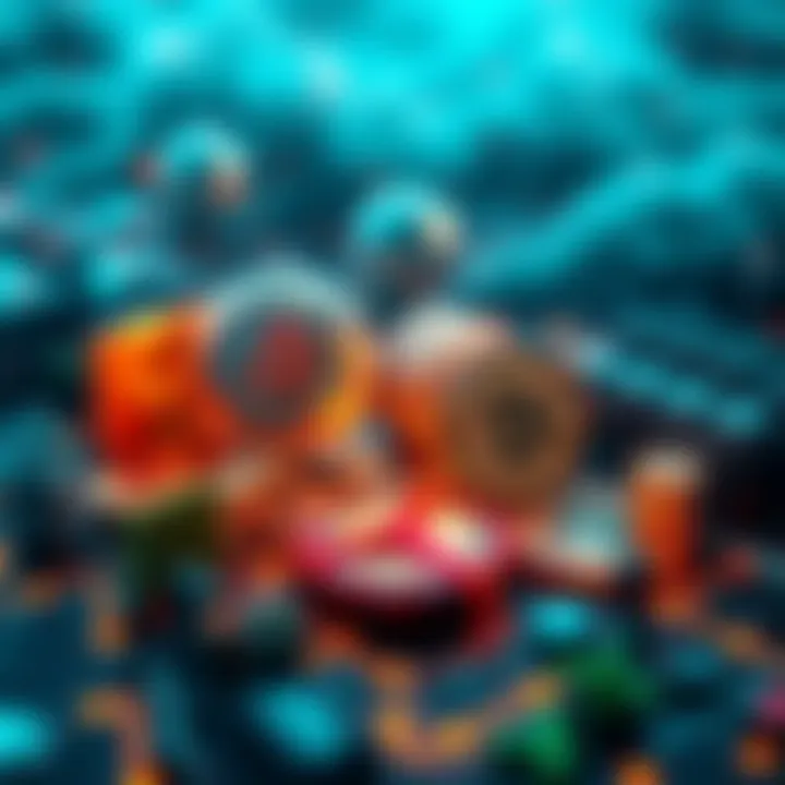 Diverse cryptocurrency ecosystem overview