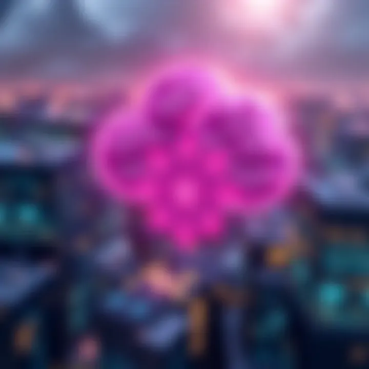 Security Challenges in Blockchain Cloud Deployment Illustration showcasing security challenges in blockchain cloud deployment