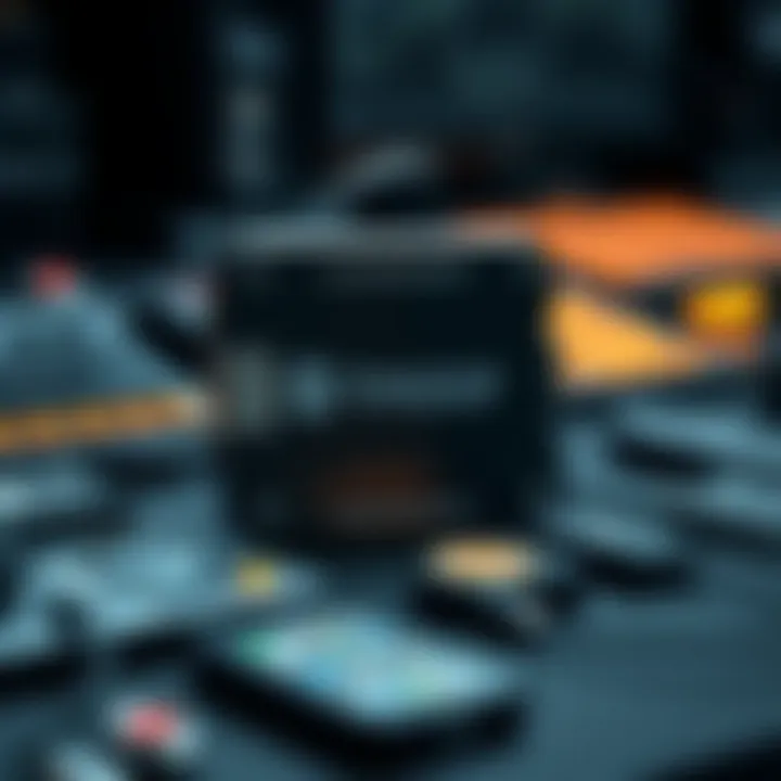 Trezor Hardware Wallet with Connected Devices Illustration of the Trezor hardware wallet with connected devices