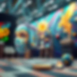 A vibrant digital canvas showcasing unique NFT art pieces