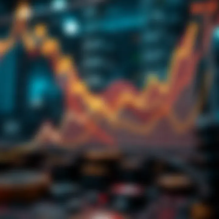 A graph illustrating the economic trends and profitability of cryptocurrency mining over time.