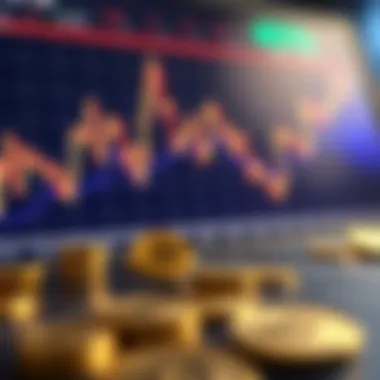 Graphs illustrating cryptocurrency market trends