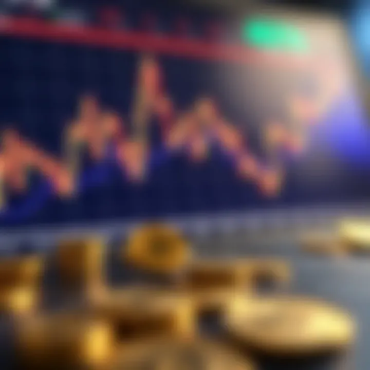 Graphs illustrating cryptocurrency market trends
