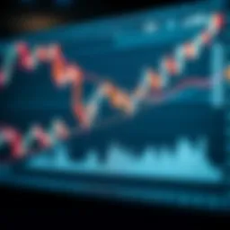 Intricate candlestick chart showcasing various patterns