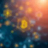 Decentralized Finance Networks A visualization of decentralized finance networks connecting various blockchain applications.