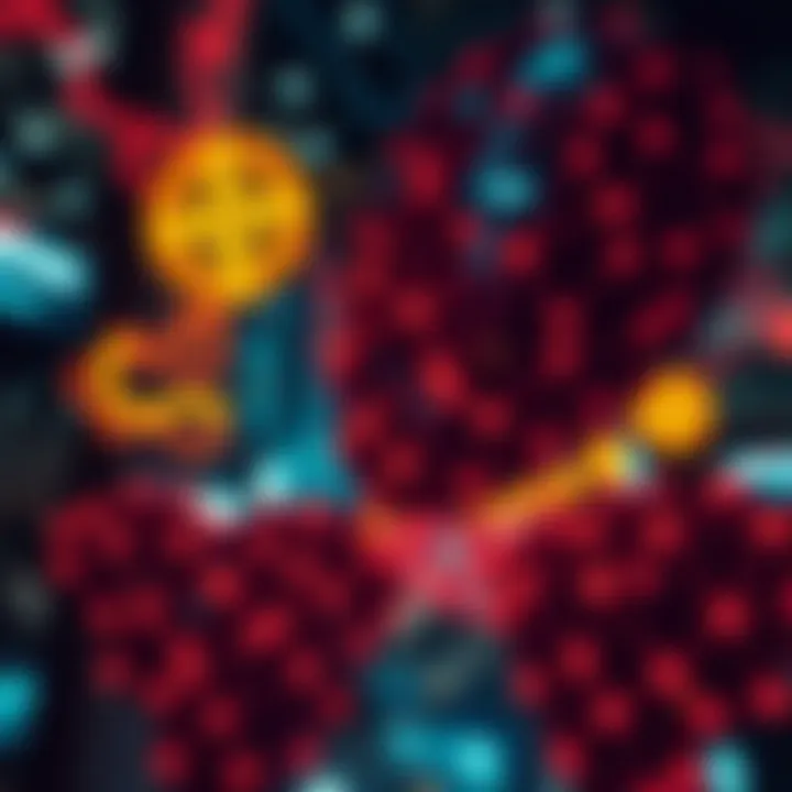 Visual representation of blockchain technology