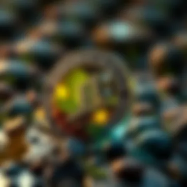 A futuristic concept of digital currency intertwined with elements of the natural world