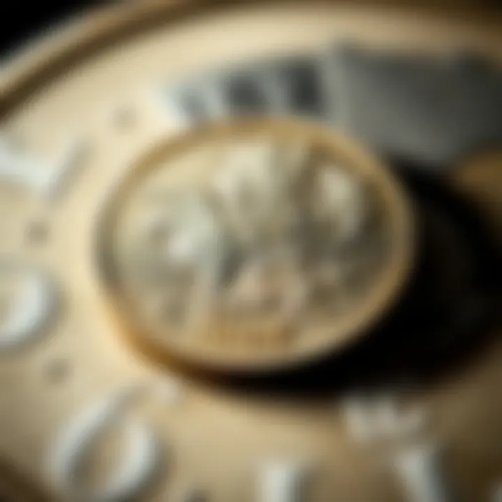 Detailed close-up of the 1882 dollar coin showcasing its craftsmanship