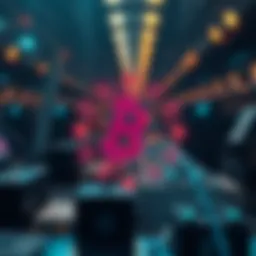 Conceptual representation of blockchain technology