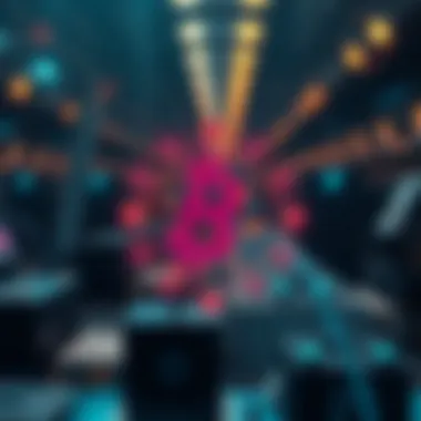 Conceptual representation of blockchain technology