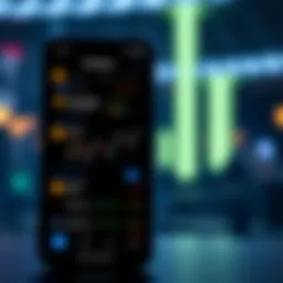 User interface of the Coinbase app showcasing trading dashboard