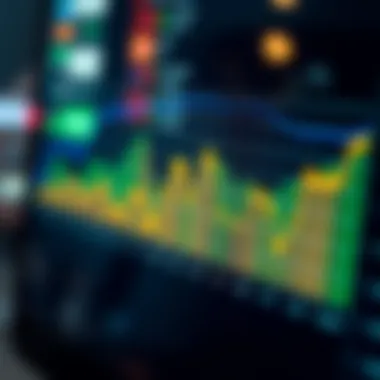 Market Trends in Cryptocurrencies A visual graph depicting fluctuating cryptocurrency market trends over time.