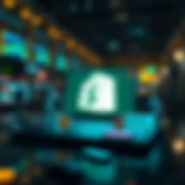 Illustration of the Shopify platform showcasing NFT integration