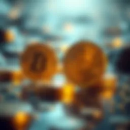 Abstract representation of nobility tokens in cryptocurrency