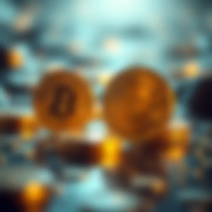 Abstract representation of nobility tokens in cryptocurrency