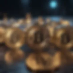 A conceptual representation of new ICO tokens in the cryptocurrency market