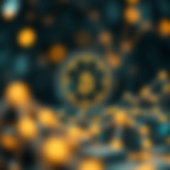 Visual representation of blockchain technology