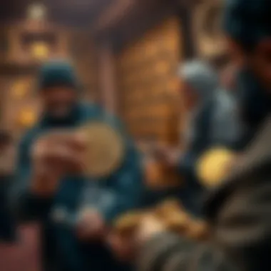 Modern collectors showcasing Aureus gold coins