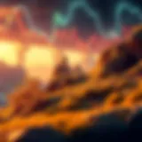 Vibrant Digital Landscape of Cryptocurrency Trading A vibrant digital landscape representing cryptocurrency trading