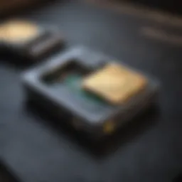 Illustration of a hardware wallet for cryptocurrency storage