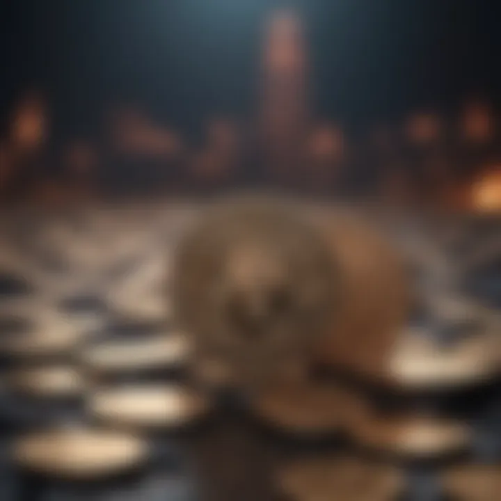 An artistic interpretation of the emotional connection to cremation coins.