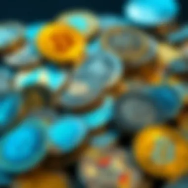 Diversity of Altcoins Diverse range of altcoins showcasing their unique features and symbols