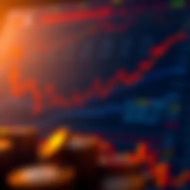 Cryptocurrency Market Dynamics Graph illustrating the market dynamics and fluctuations of various cryptocurrencies