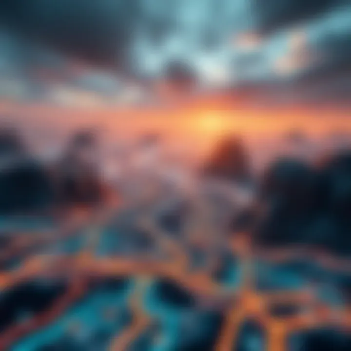 Regulatory Landscape of Digital Currencies A futuristic concept depicting the regulatory landscape of digital currencies