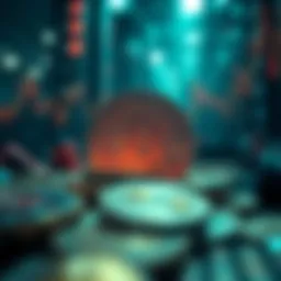 Abstract representation of cryptocurrency market volatility