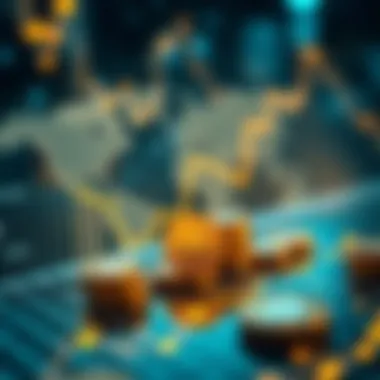 Graph showcasing market dynamics of cryptocurrencies