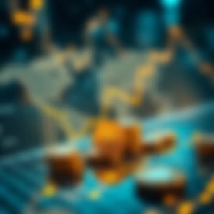 Graph showcasing market dynamics of cryptocurrencies