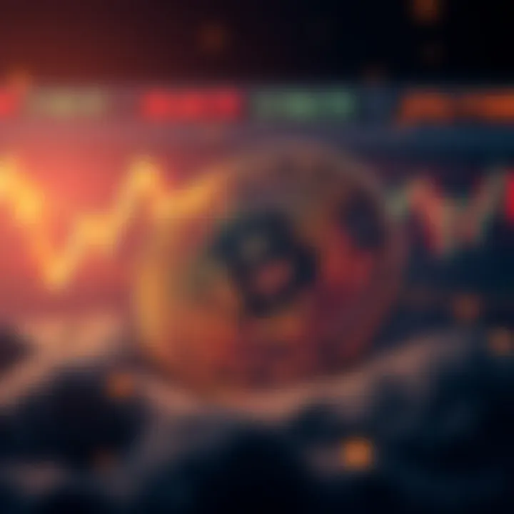 Illustration of SHIB price movements with chart patterns