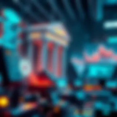 A futuristic depiction of technological advancements in banking