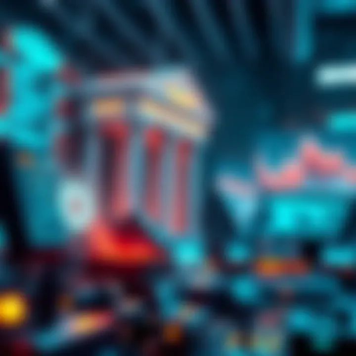 A futuristic depiction of technological advancements in banking