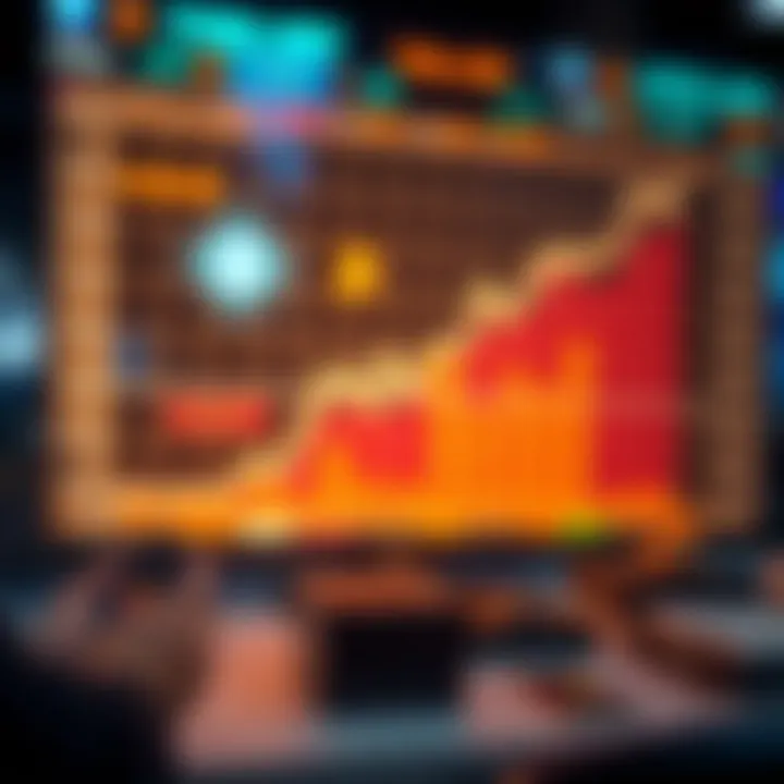 Chart showing cryptocurrency trends