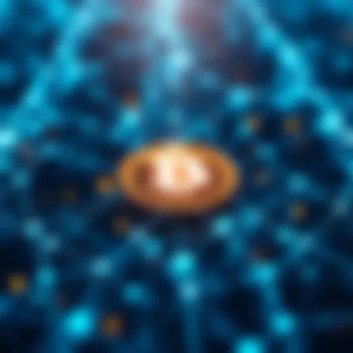 Blockchain network demonstrating connectivity and information flow