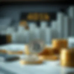 Conceptual visualization of cryptocurrency and retirement planning