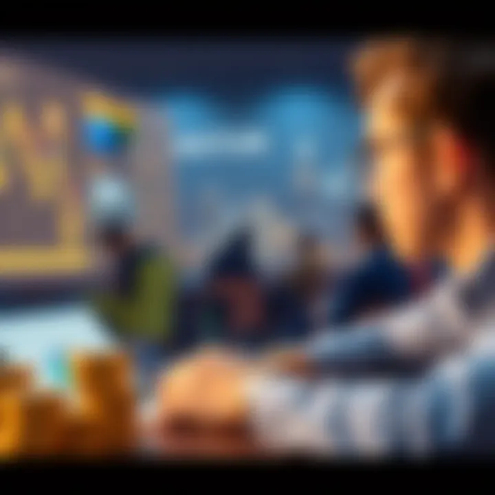 Illustration of a person evaluating investment strategies