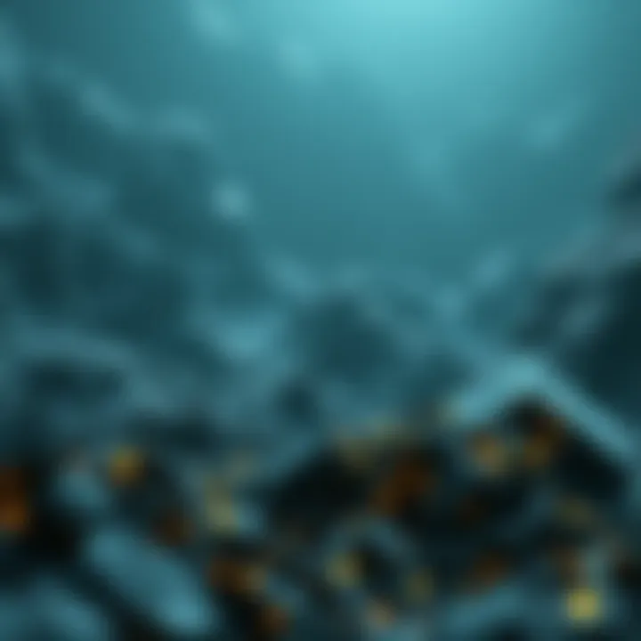 Futuristic concept art depicting the future of cryptocurrency mining