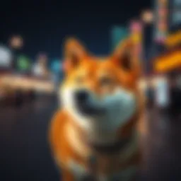 A digital representation of Shiba Inu cryptocurrency