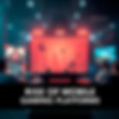 Infographic depicting the rise of mobile gaming platforms