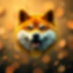 The Shiba Inu Coin emblem representing its brand identity