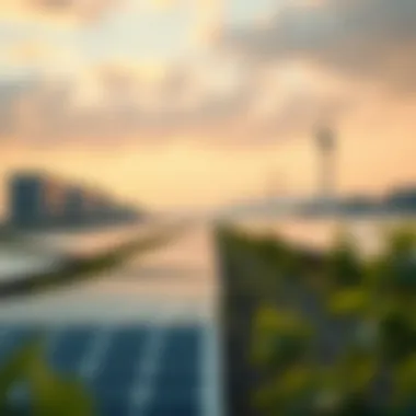 A schematic representation of solar energy integration in cryptocurrency mining