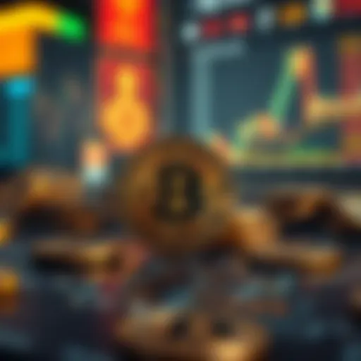 Cryptocurrency Market Dynamics Conceptual representation of cryptocurrency markets