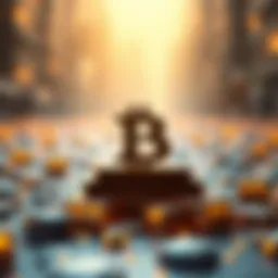 Visual representation of blockchain technology