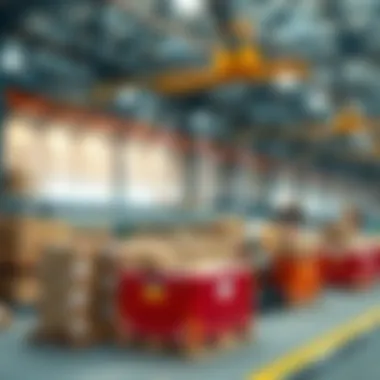 Supply chain diagram showing enhanced transparency through blockchain